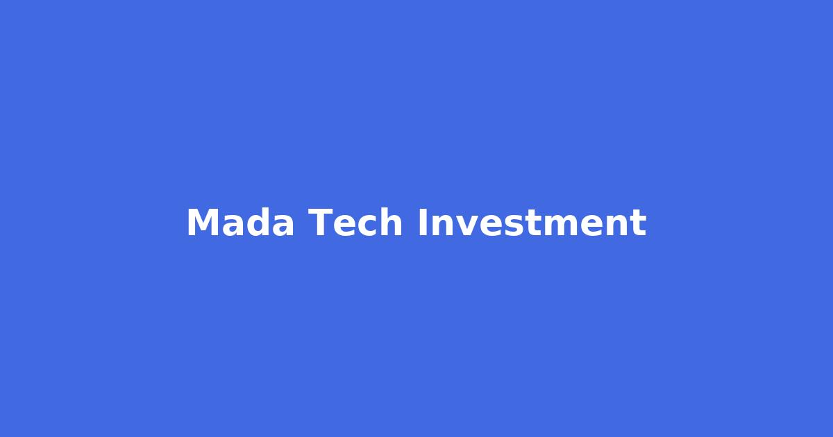 Mada Tech Investment hero visual