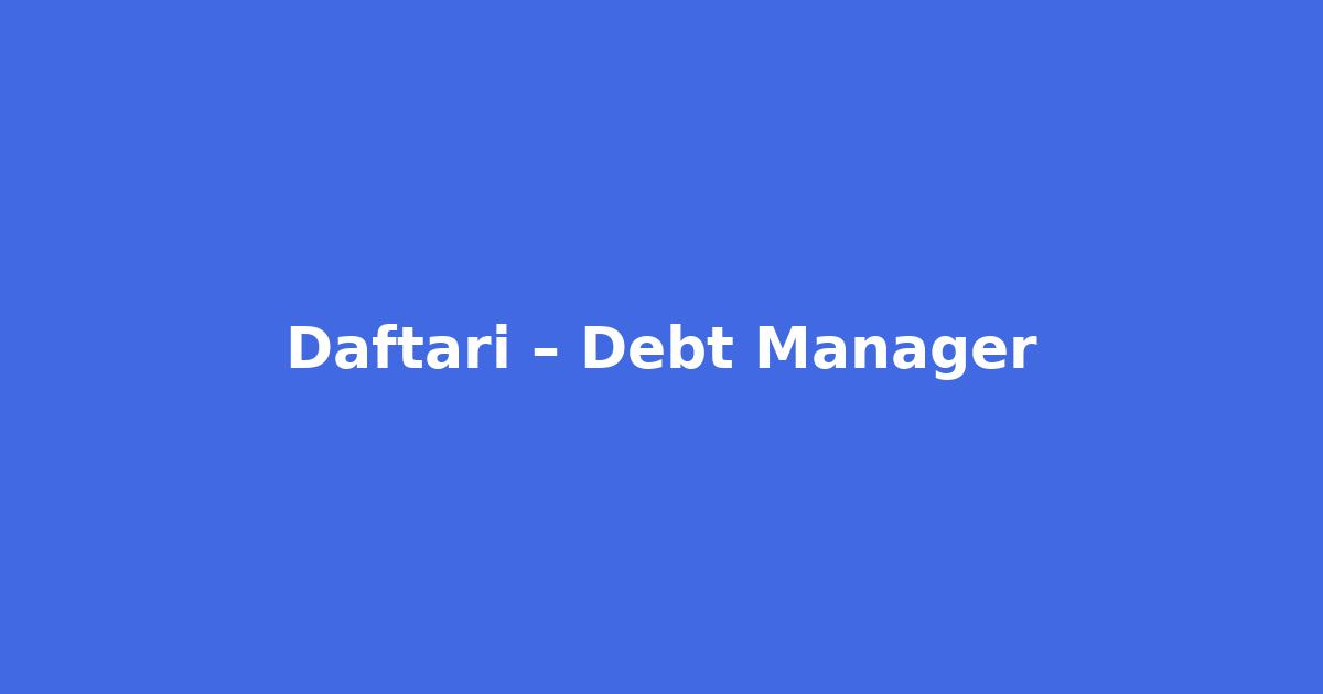 Daftari debt manager product image